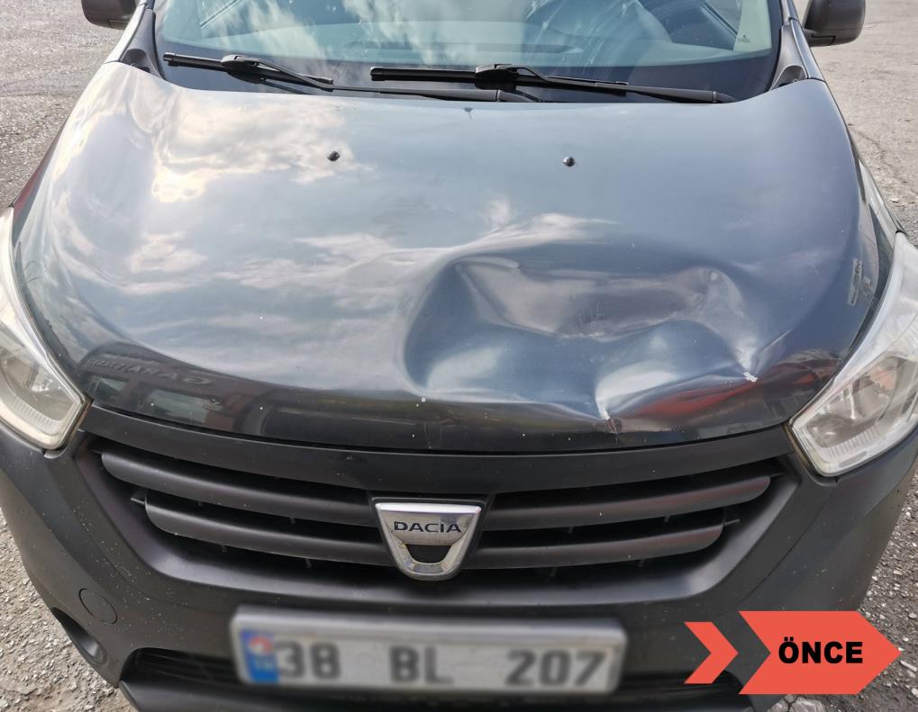 Dacia Lodgy Ön Kaput Boyasız Onarım