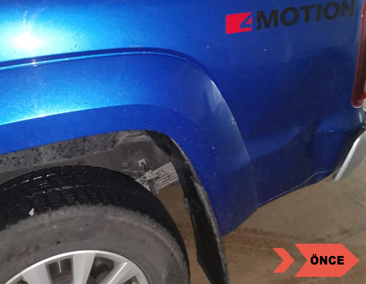 Vw Amarok Sol Arka Çamurluk Boyasız Onarım